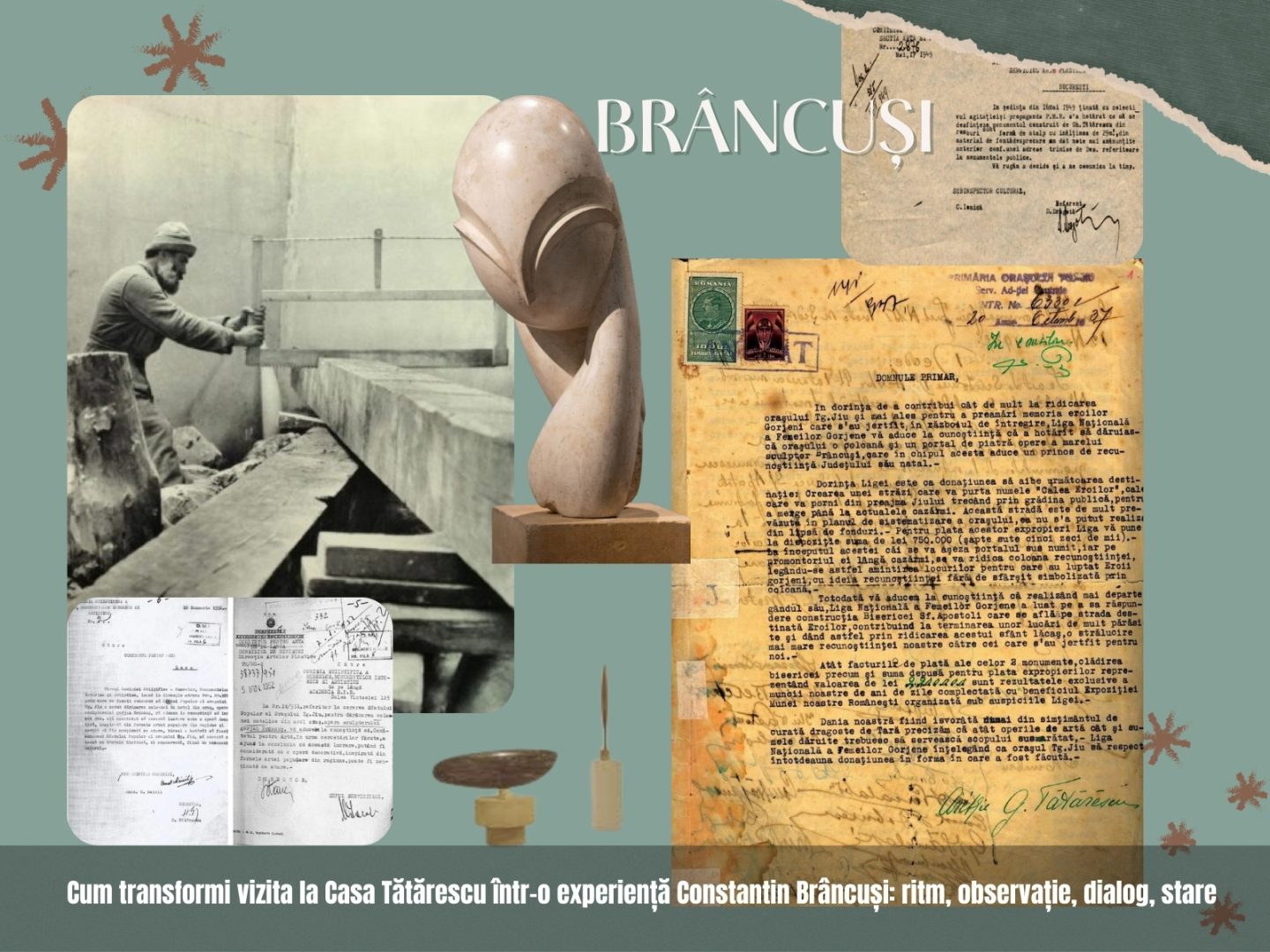 Cum transformi vizita la Casa Tătărescu într-o experiență Constantin Brâncuși: ritm, observație, dialog, stare